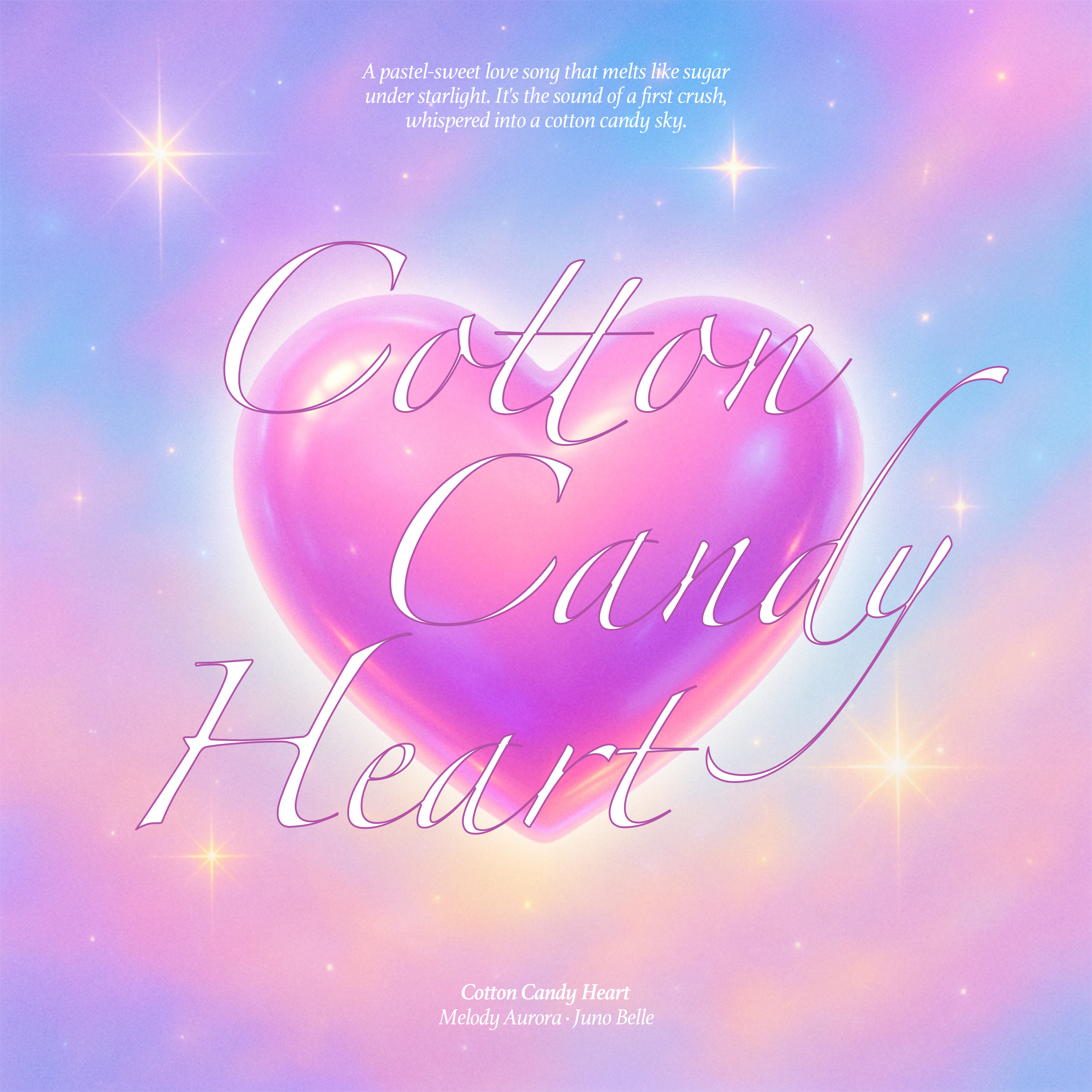 Cotton Candy Heart 파스텔 톤 음원커버 디자인 완성본