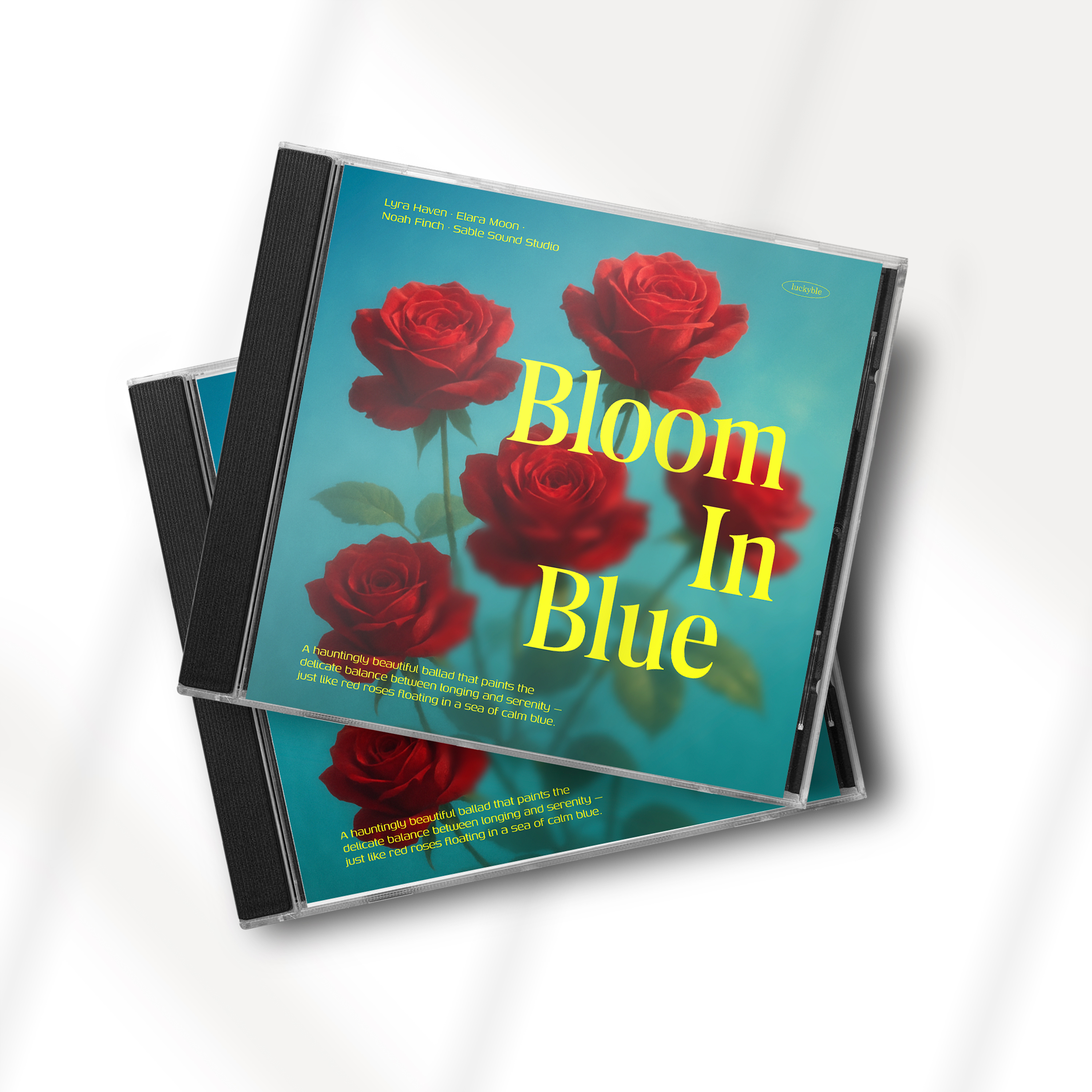 Bloom in Blue 레드 로즈 디테일 앨범커버 이미지