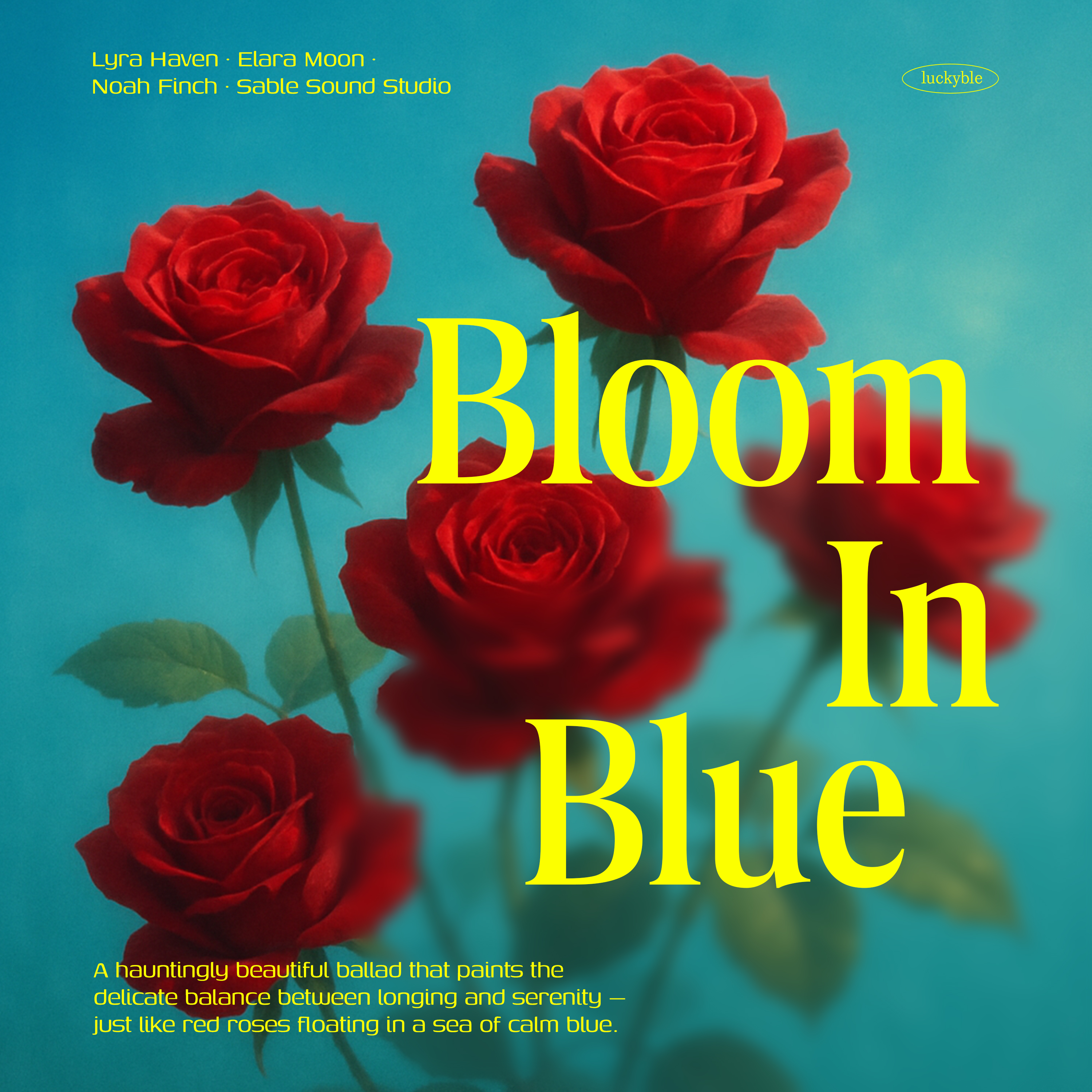 Bloom in Blue 발라드 싱글 앨범커버 디자인