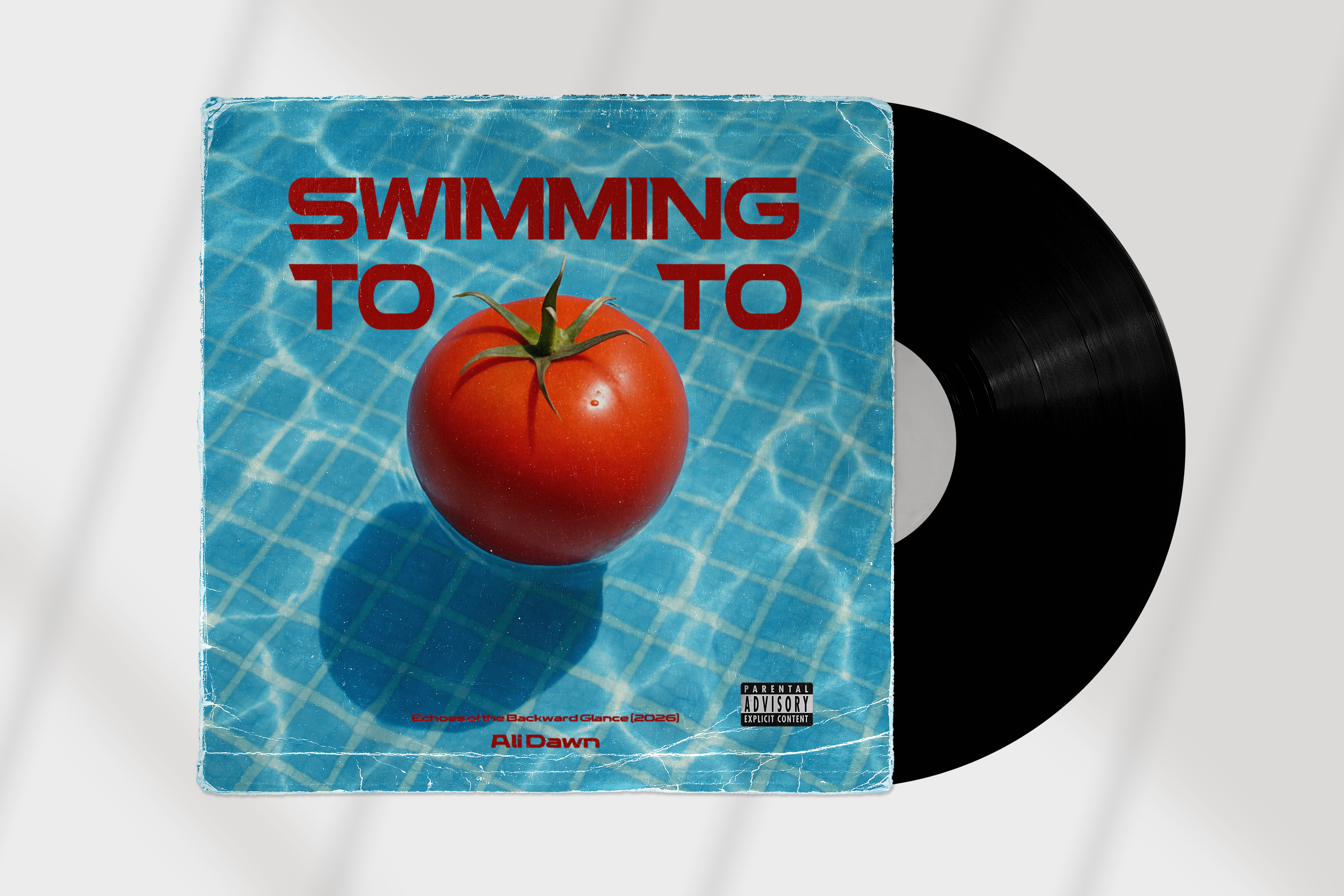 SWIMMING TOMATO 수영장 위 토마토 콘셉트 앨범커버 시안